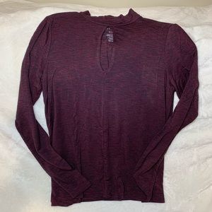 Aeropostale Soft & Sexy maroon stripped long sleeve top
